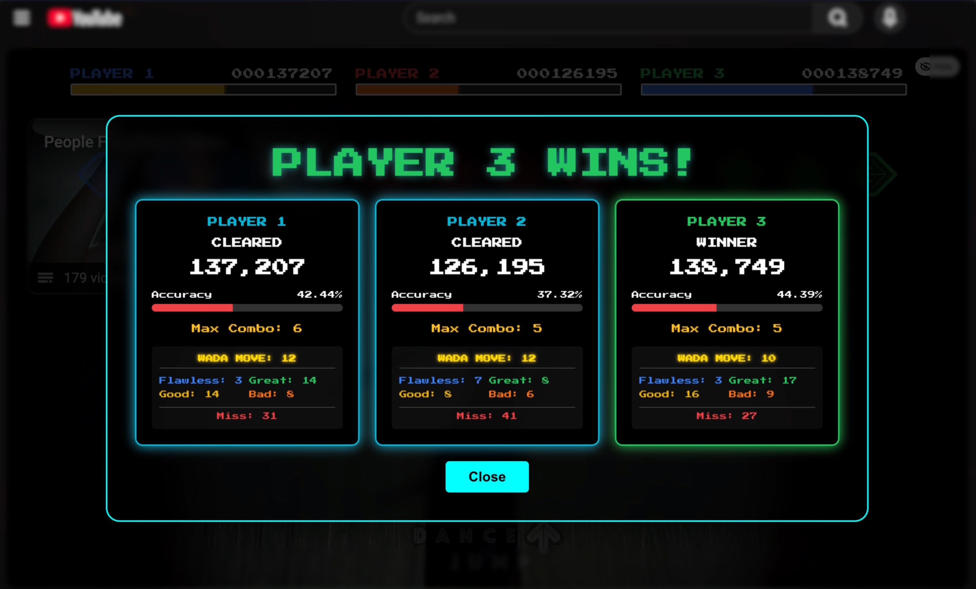 DanceJump Results
